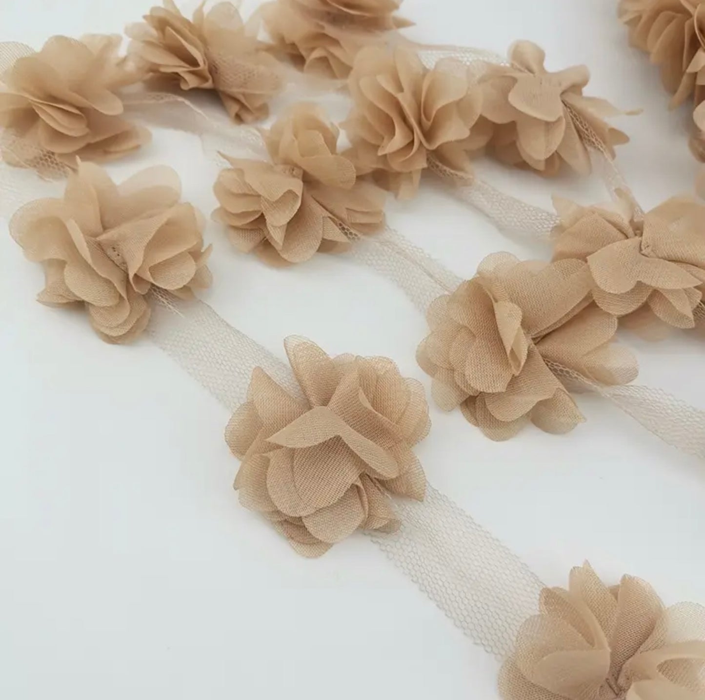 Chiffon Flower Trim - 10 Colours-#CFT10