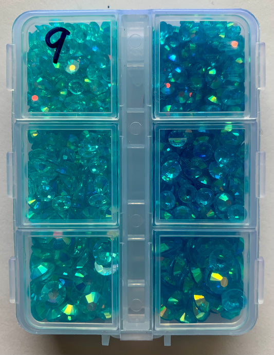 Aqua and Blue Zircon Acrylic #19