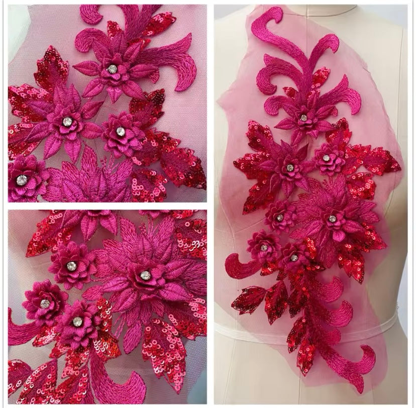 Large Sequin Applique - 3D#16 - 16 Colours