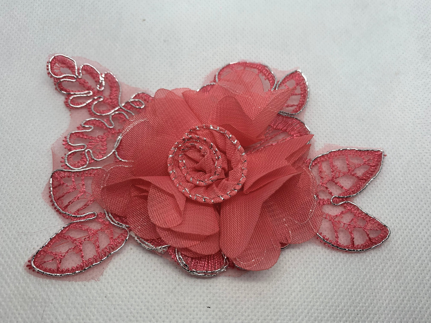 Organza Flower - Coral
