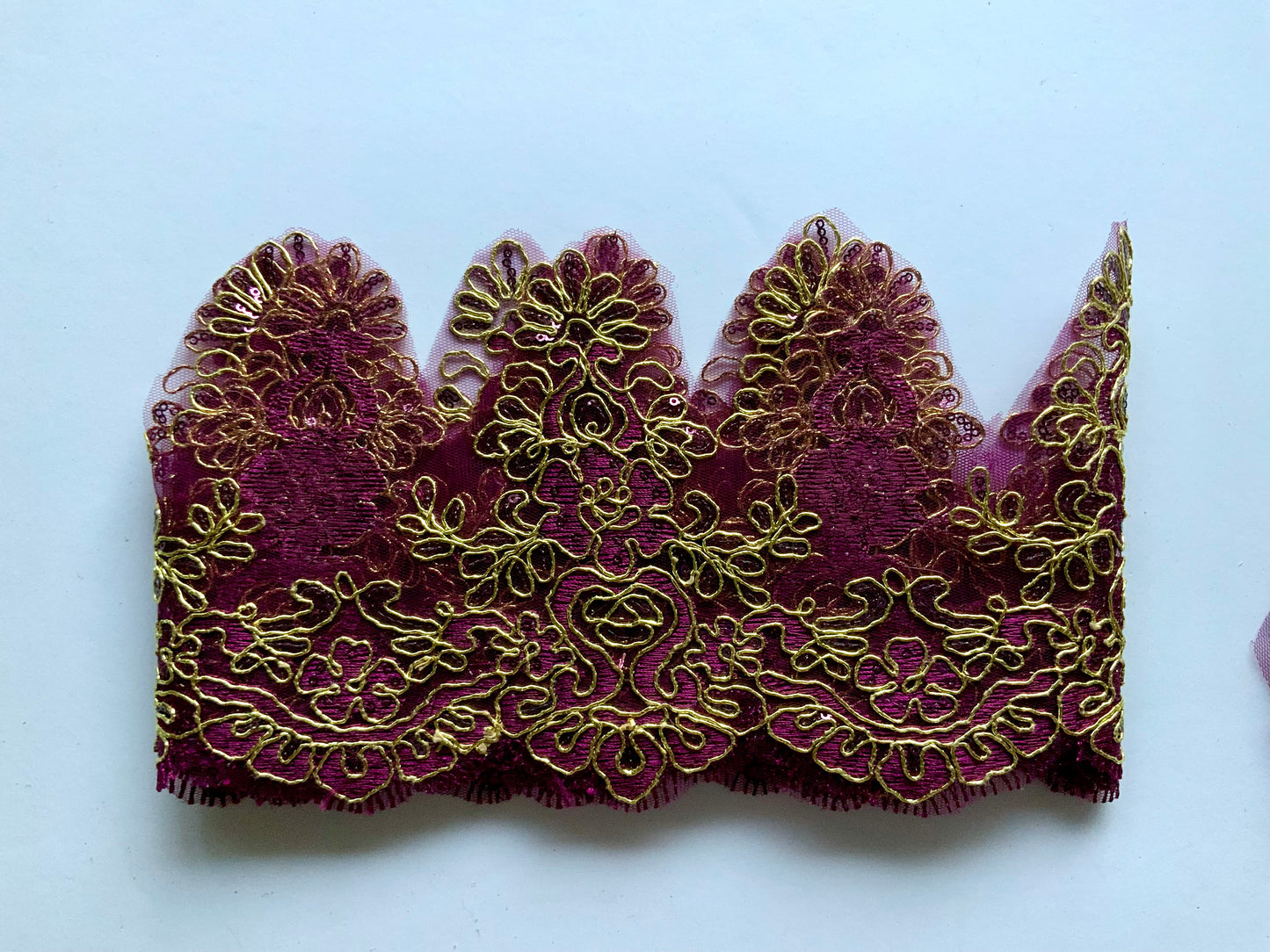 Grace Lace Border Trim- Plum