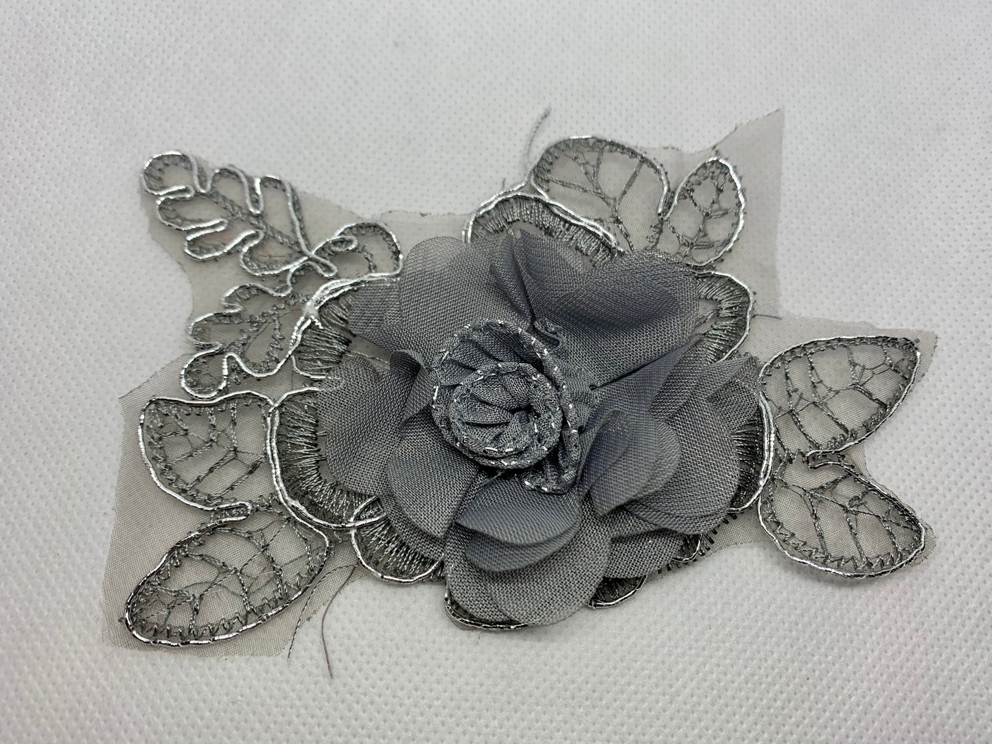 Organza Flower - Silver #OFS1