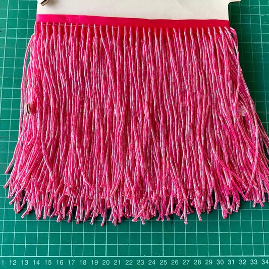 Beaded Trim Hot Pink
