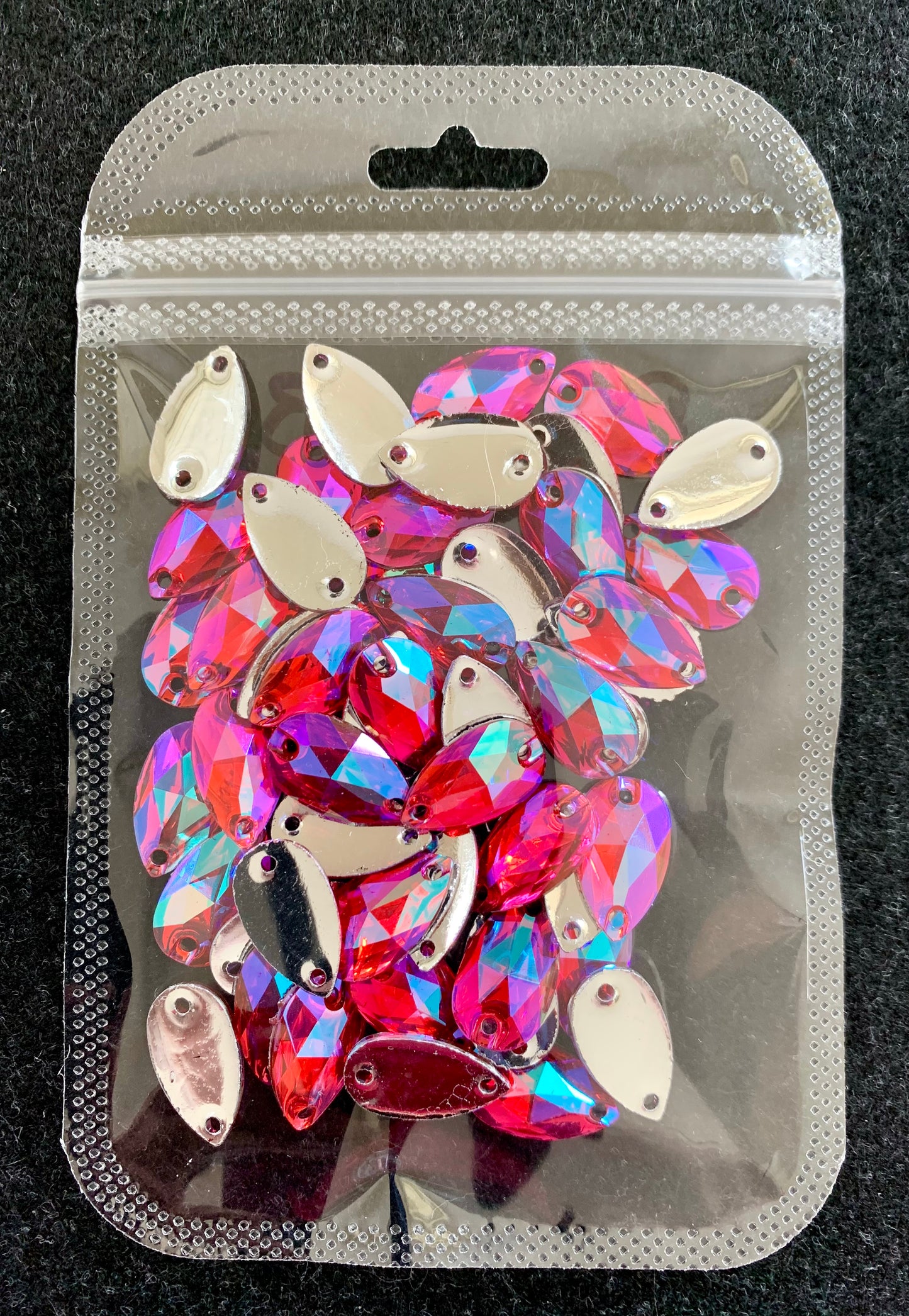 Teardrop Acrylic Sew On - Rose AB