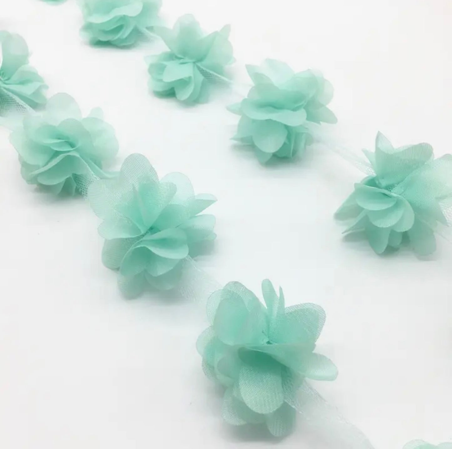 Chiffon Flower Trim - 10 Colours-#CFT10