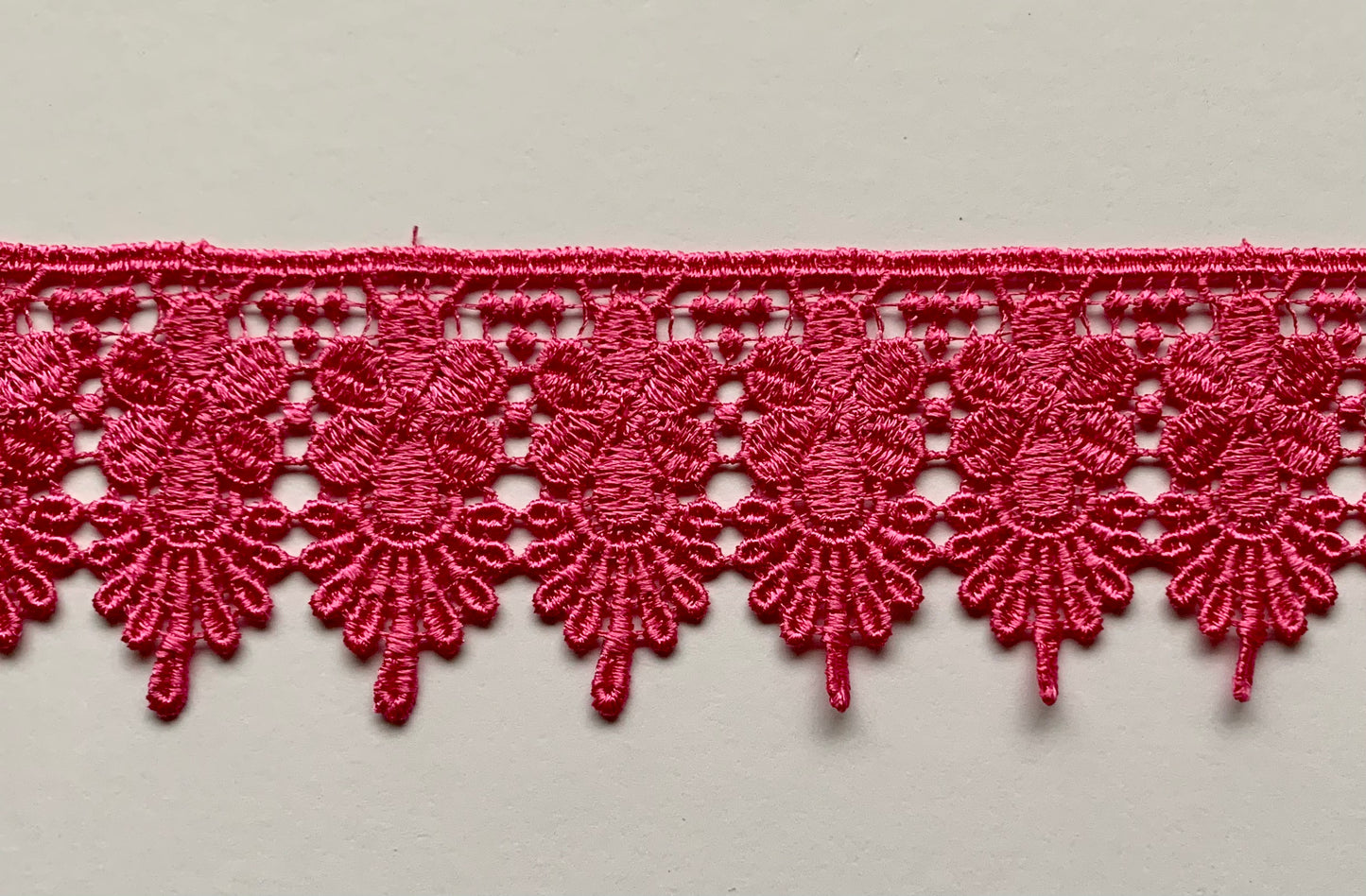 Scallop Guipure #3 - Bright Pink