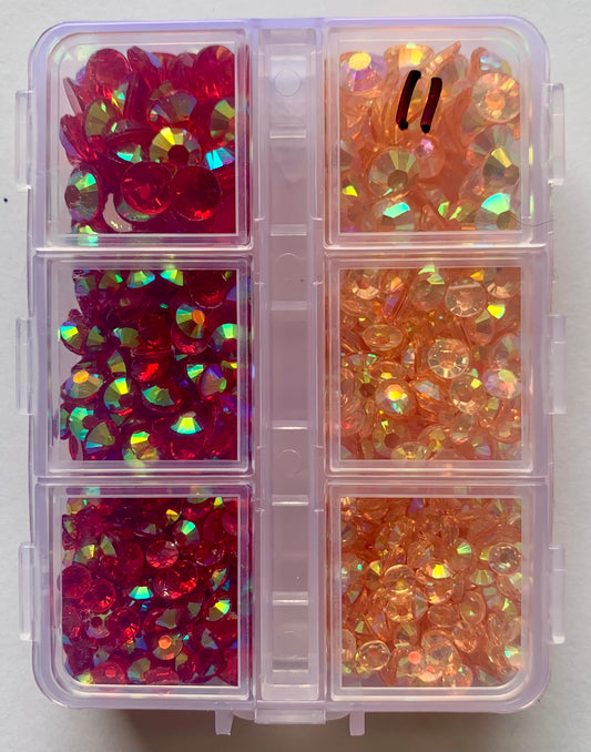 Red and Apricot Acrylic #11