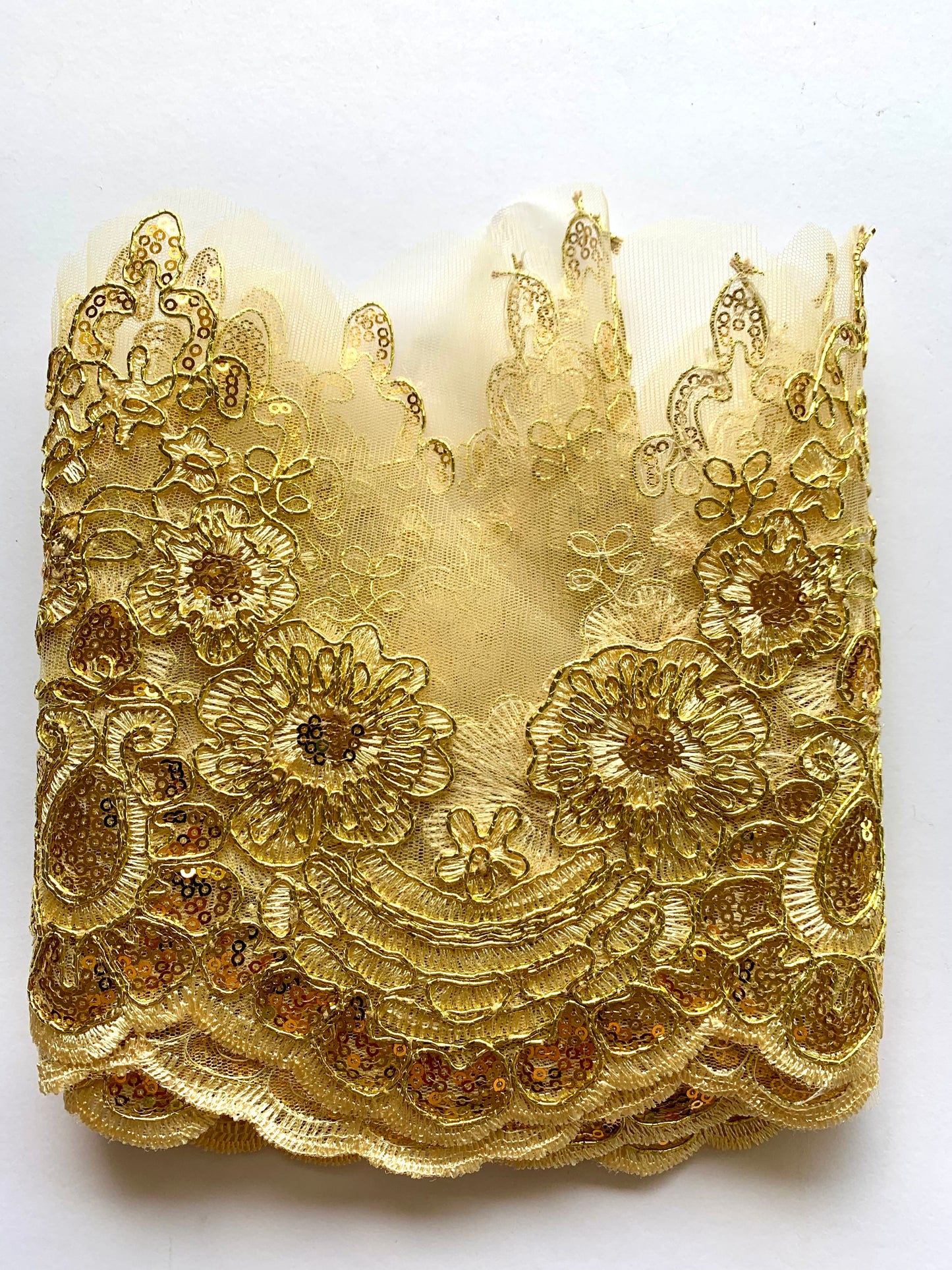 Ella Lace Border Trim - Gold