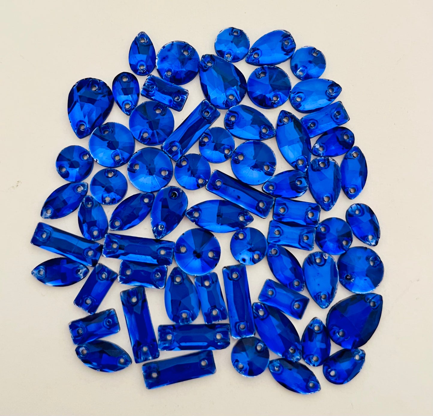 Lt Sapphire - Mixed Glass Shapes