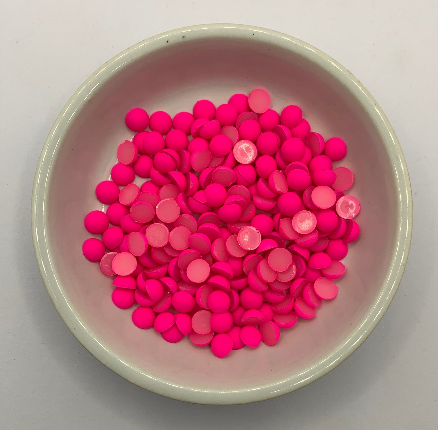 Matt Neon Pink - 1/2 Pearls