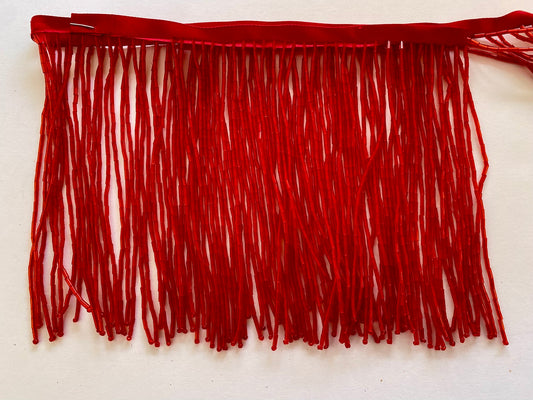 Beaded Trim Red