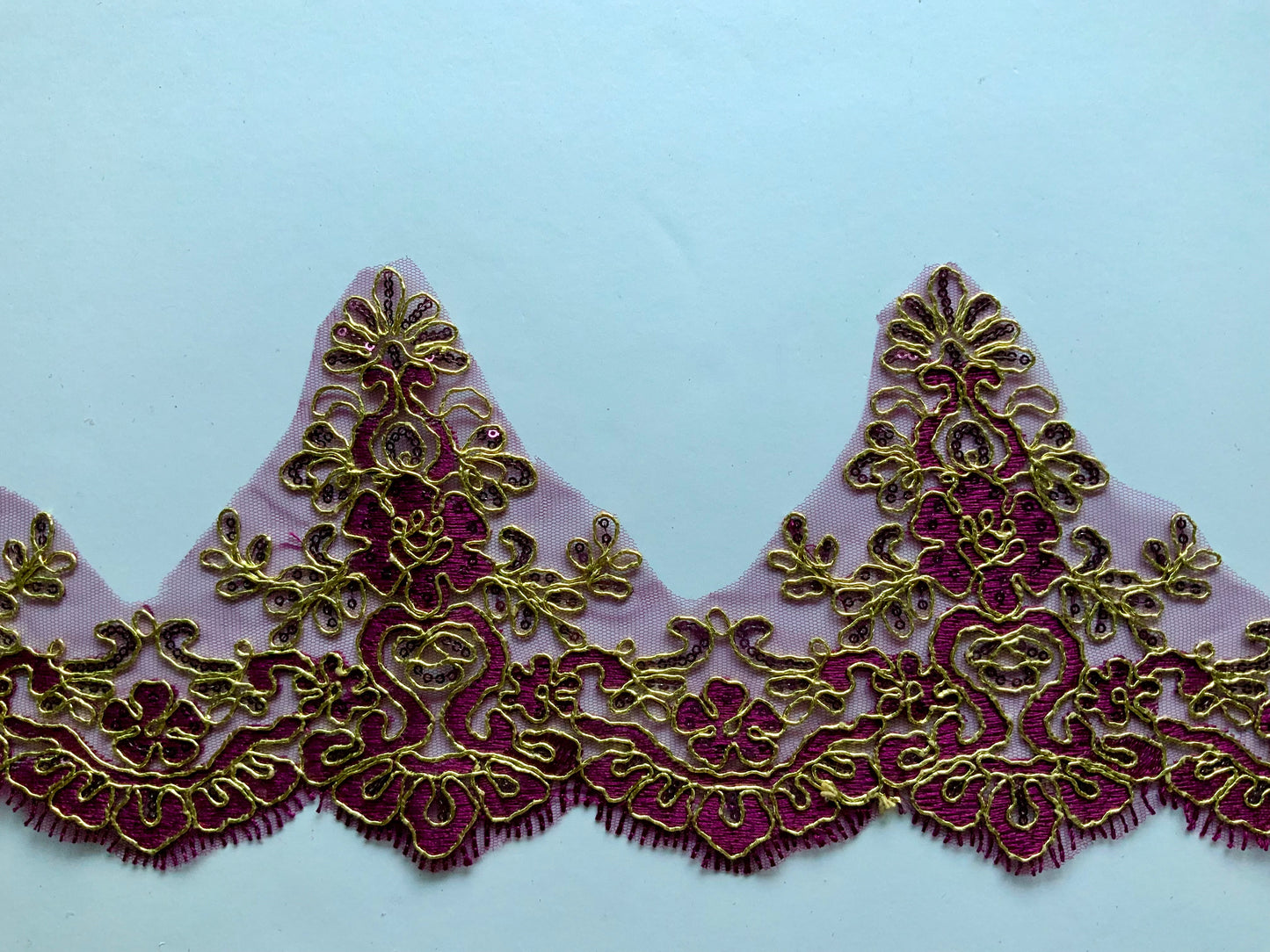 Grace Lace Border Trim- Plum