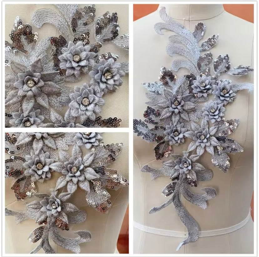 Large Sequin Applique - 3D#16 - 16 Colours