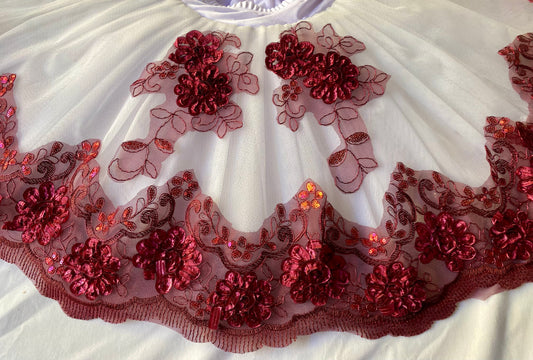 Ribbon Lace Wine #34