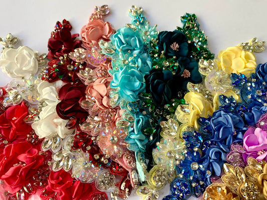 Exquisite Flower Appliques #2 - 18 Colours