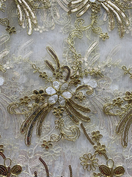 Jade Lace - Gold and Cream