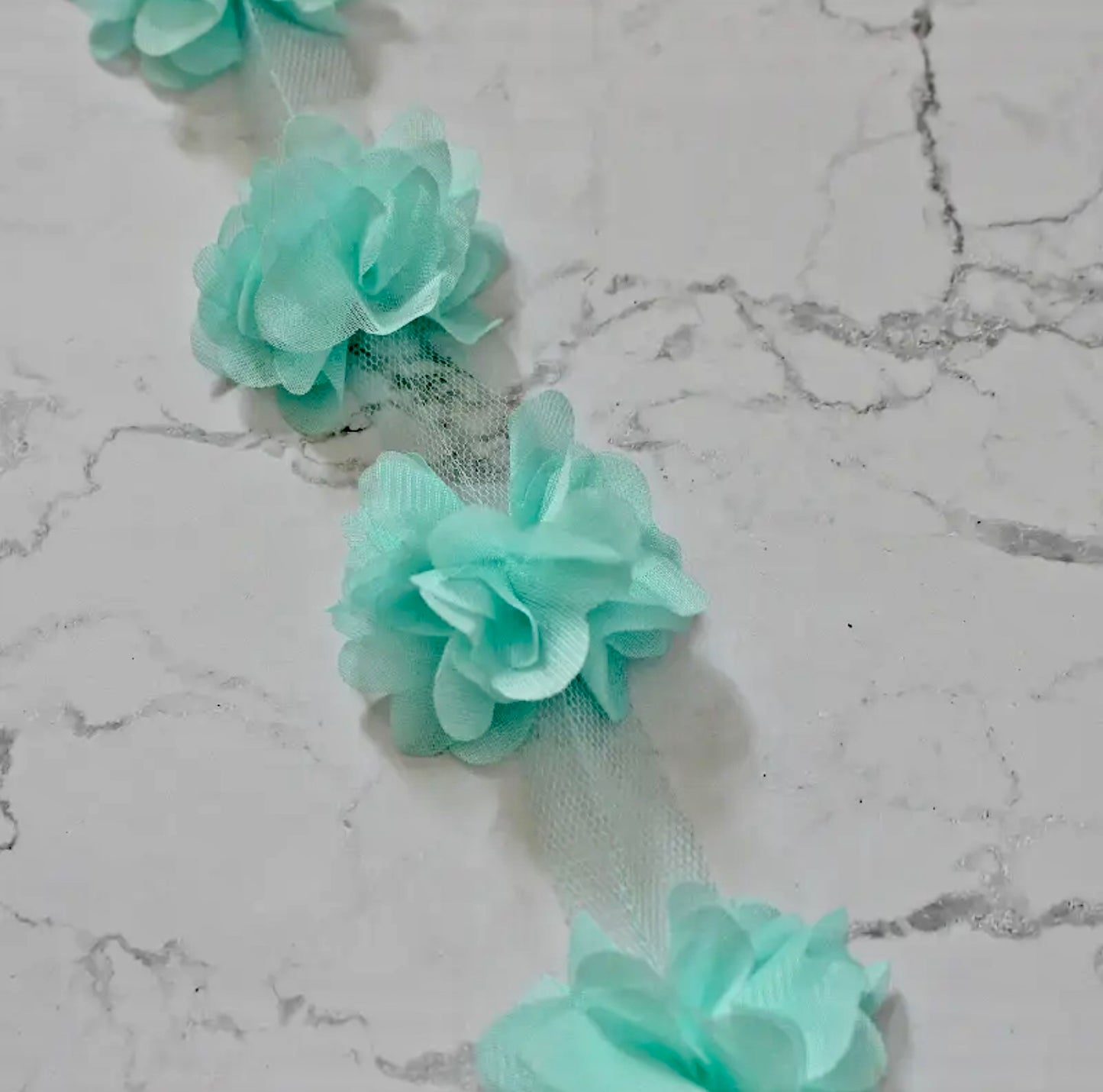 Chiffon Flower Trim - 10 Colours-#CFT10