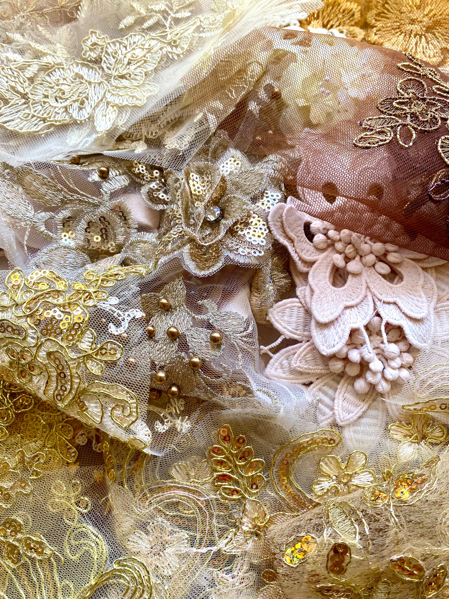 Lace Remnants -#15 Gold and Yellow
