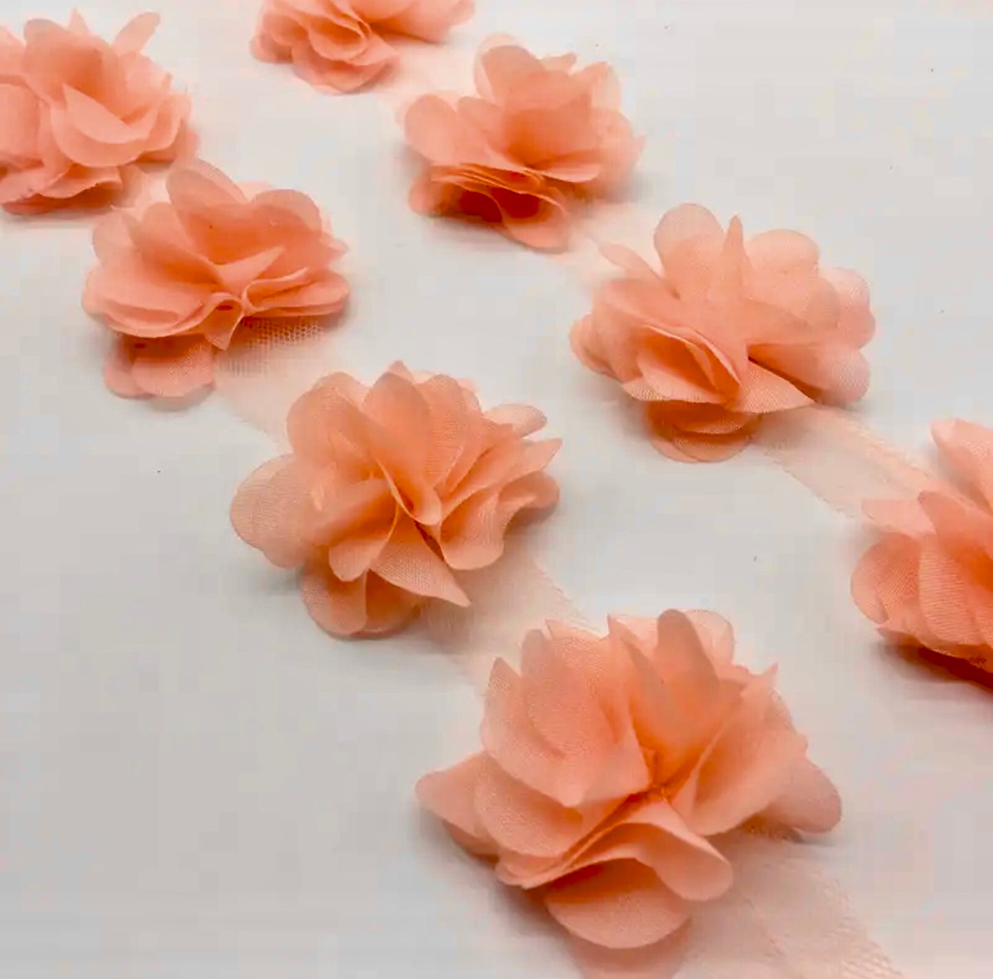 Chiffon Flower Trim - 10 Colours-#CFT10