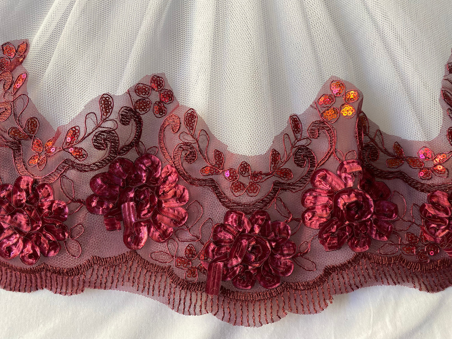 Ribbon Lace Wine #34