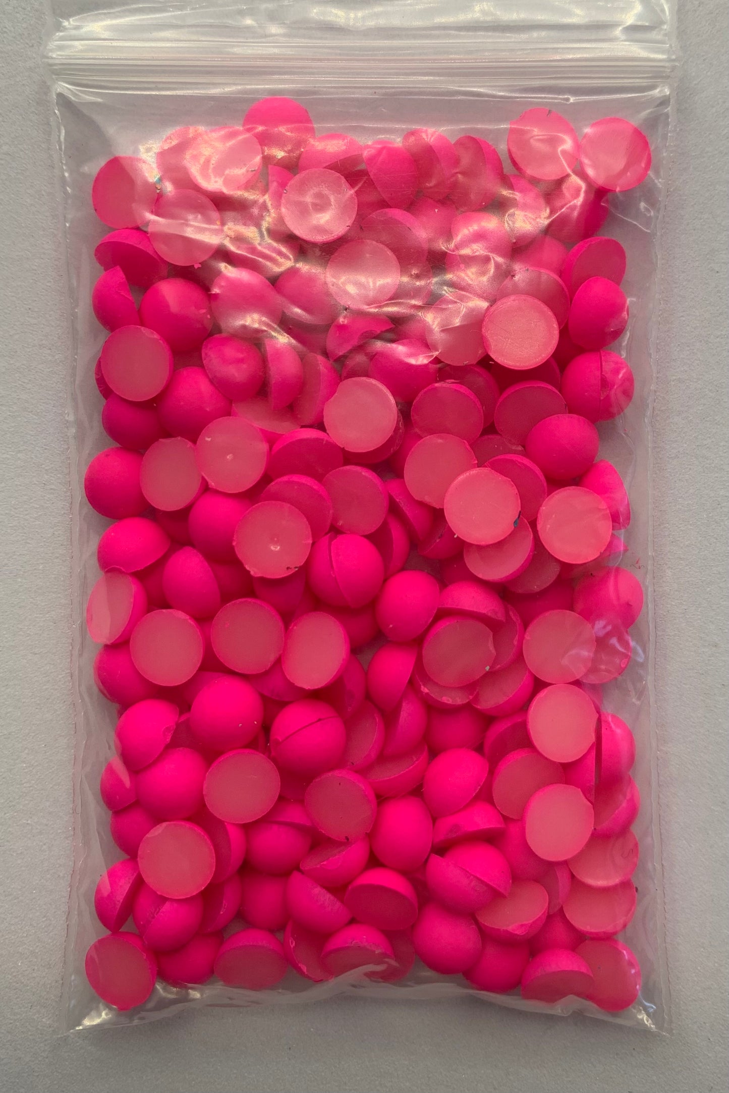 Matt Neon Pink - 1/2 Pearls