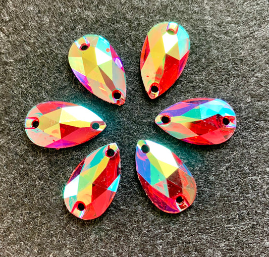 Teardrop Acrylic Sew On - Siam AB