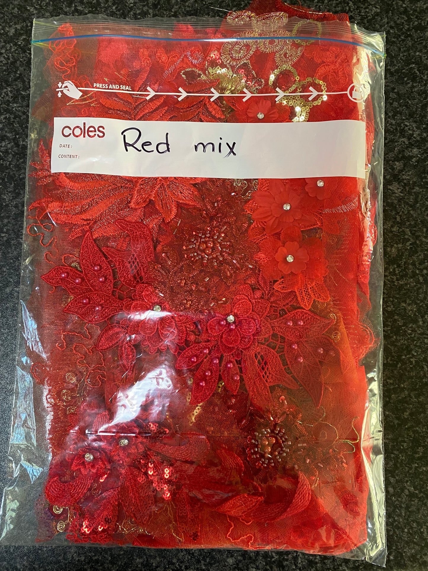 Lace Remnants -Red Mix