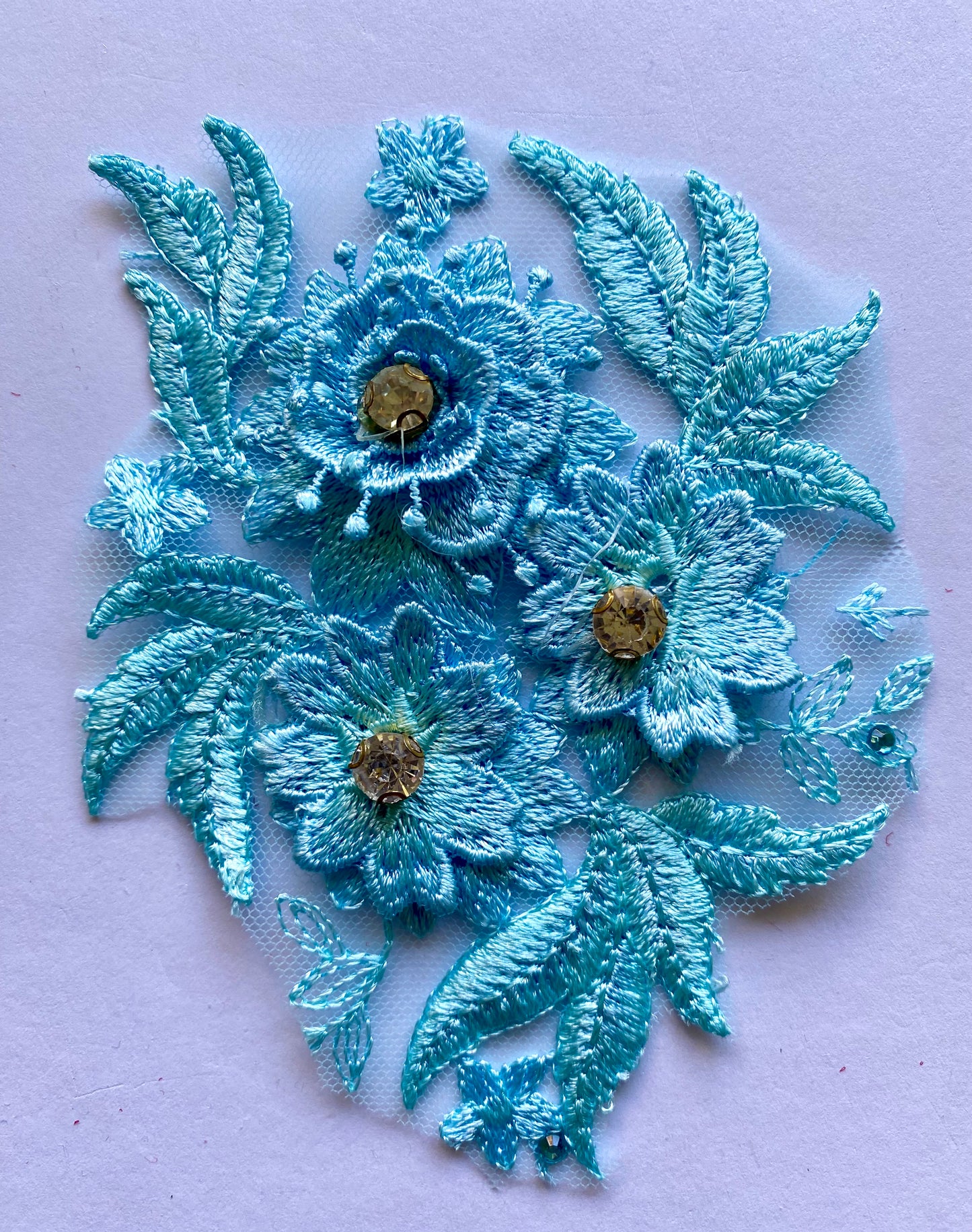Light Turquoise Applique #2 - 3D#121