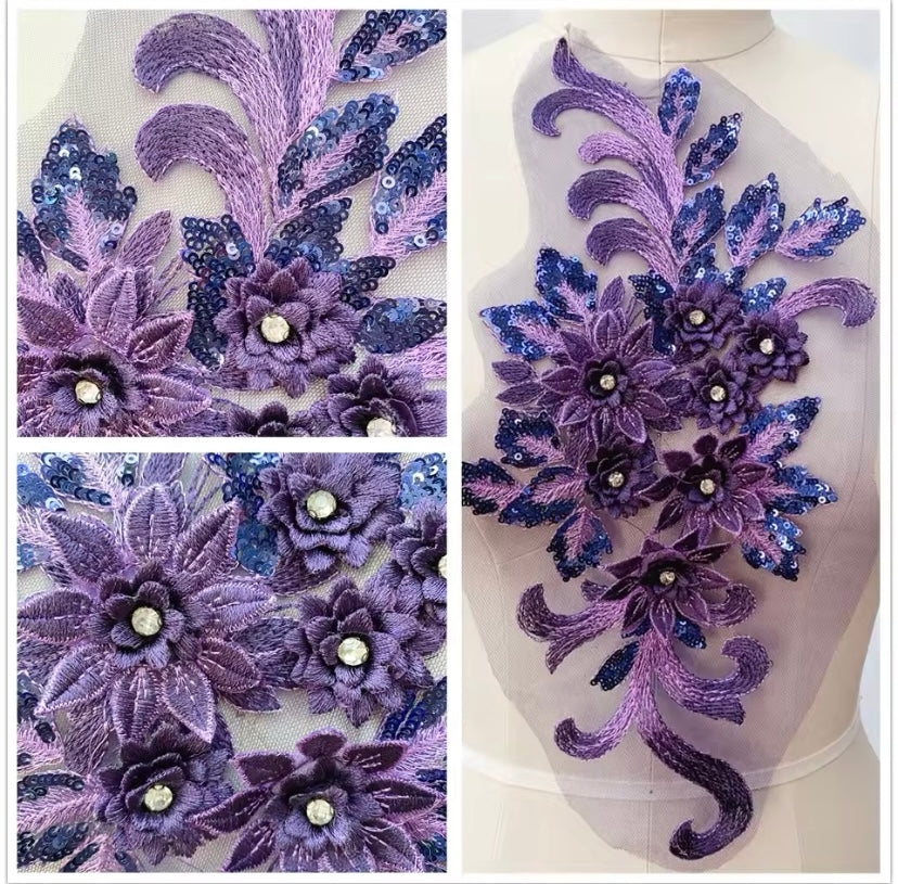 Large Sequin Applique - 3D#16 - 16 Colours