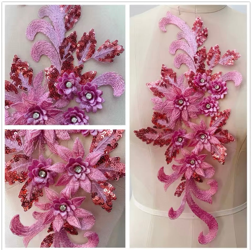 Large Sequin Applique - 3D#16 - 16 Colours