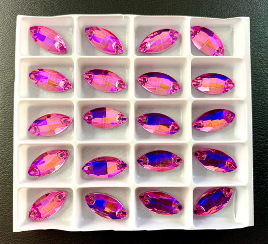 AAA Small Navette- Lt Rose (Pink) AB