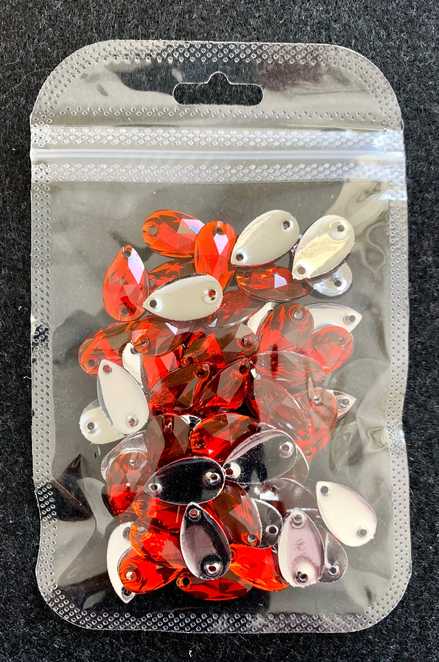 Teardrop Acrylic Sew On - Light Siam