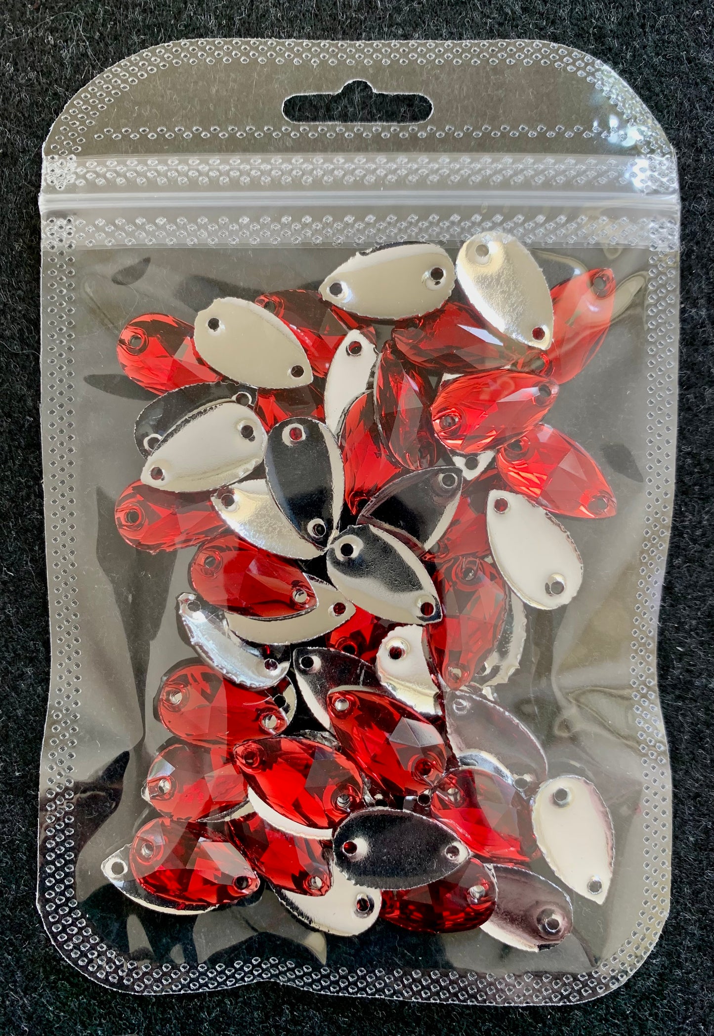 Teardrop Acrylic Sew On - Siam