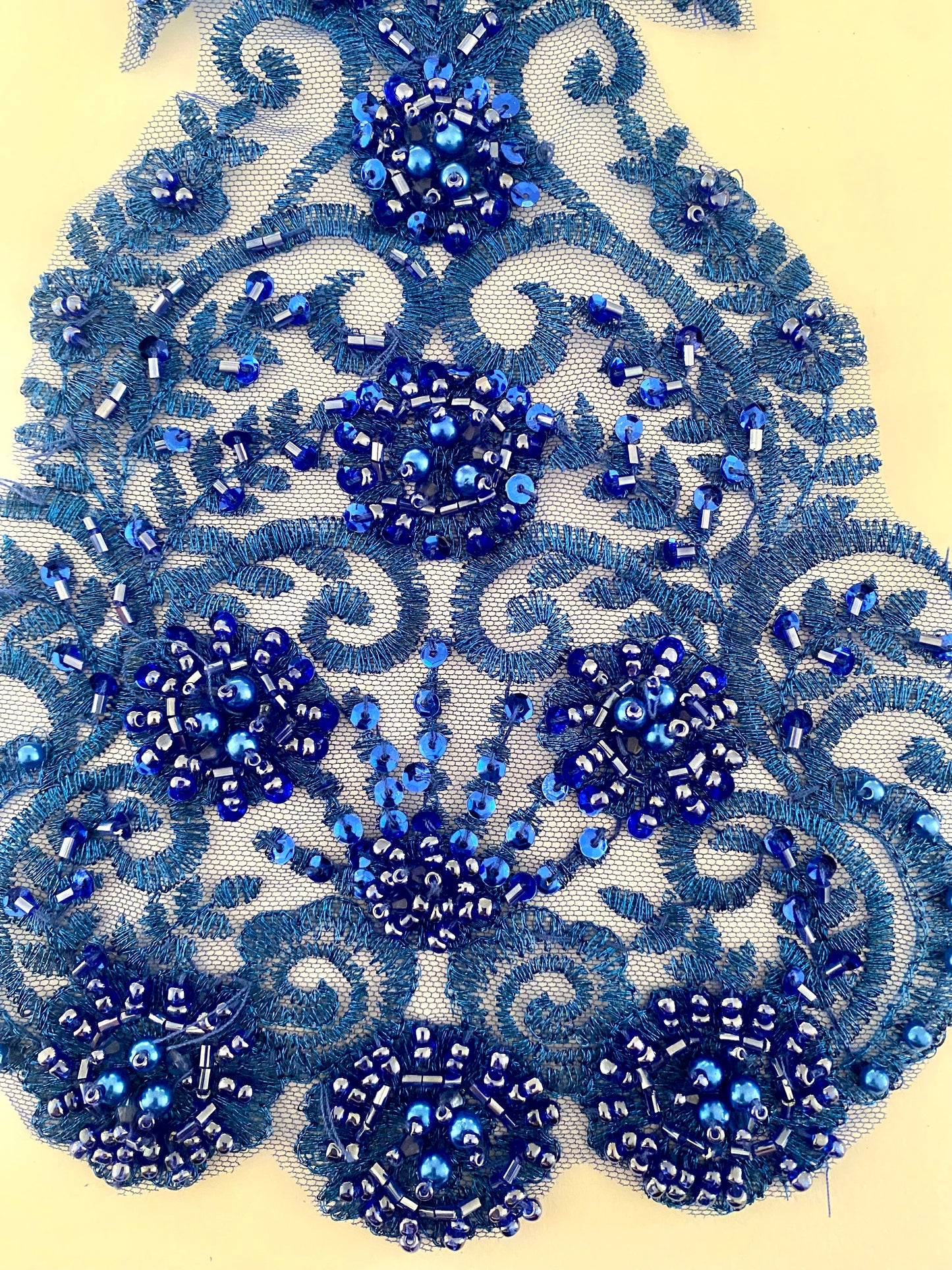 Sapphire Beaded Applique #1 - BL#20