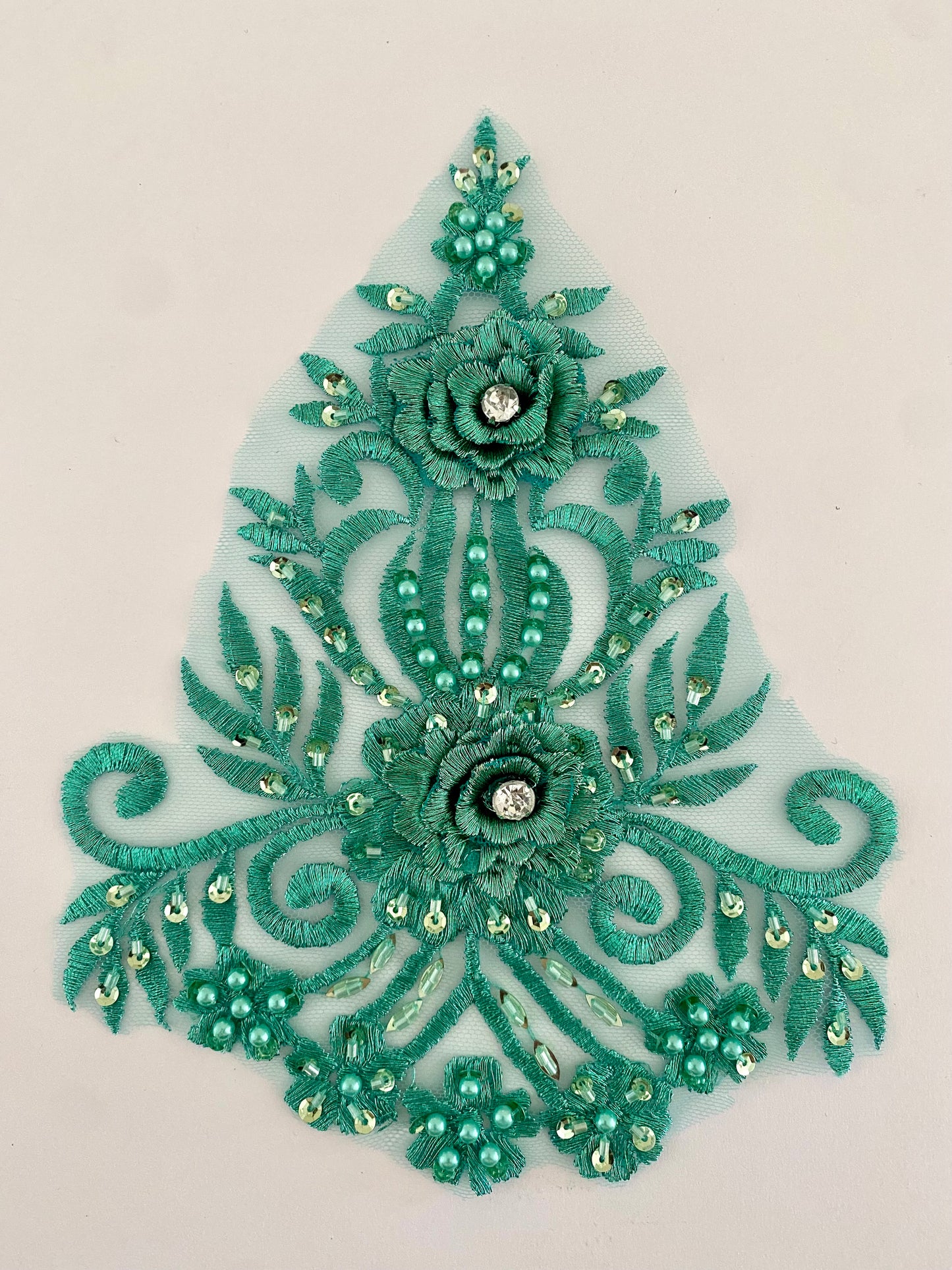 Jade Beaded Applique #1 - BL#24