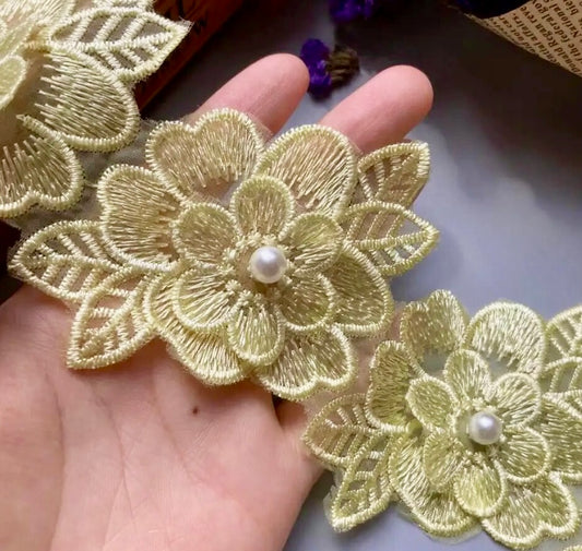 Pearl Lace Flower -Lemon #PLFL