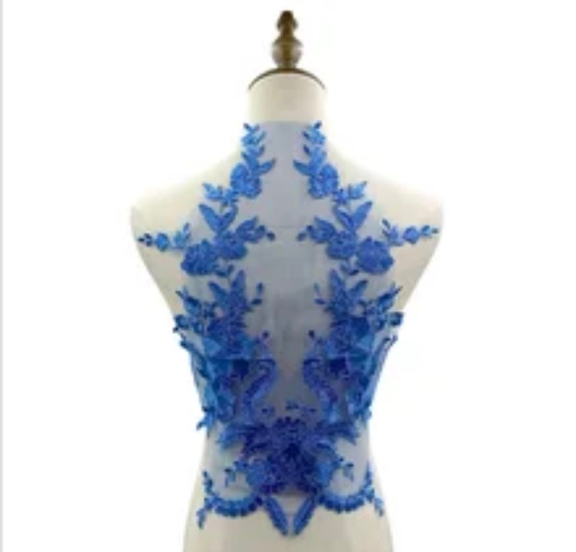 Embroidered Bodice Applique #2 - LA#6 - 8 Colours