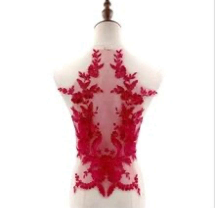 Embroidered Bodice Applique #2 - LA#6 - 8 Colours