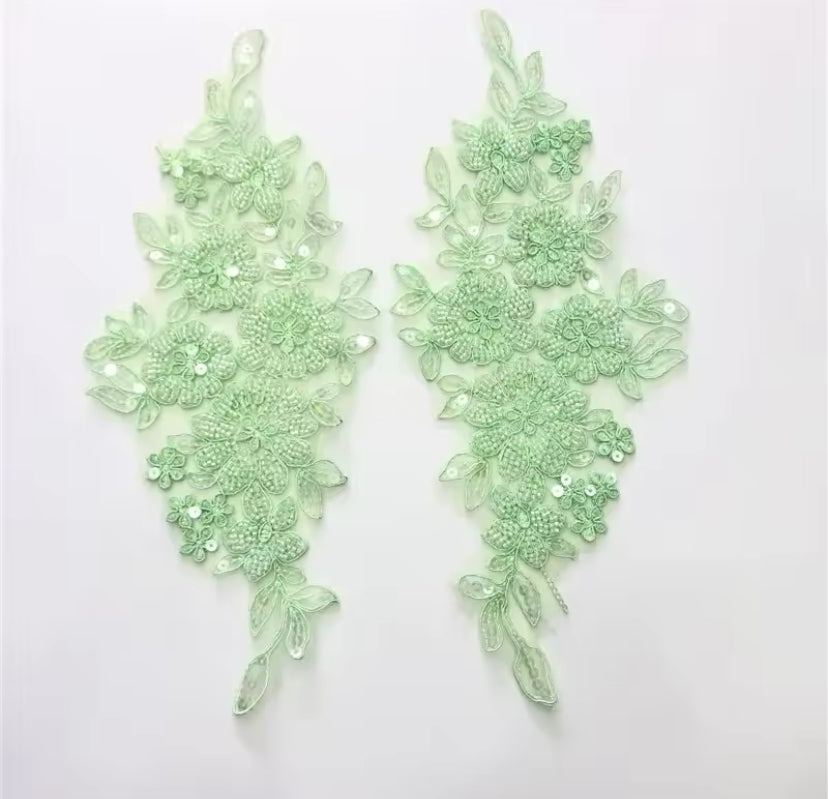 Beaded Flower Applique -BL#7 - 5 colours