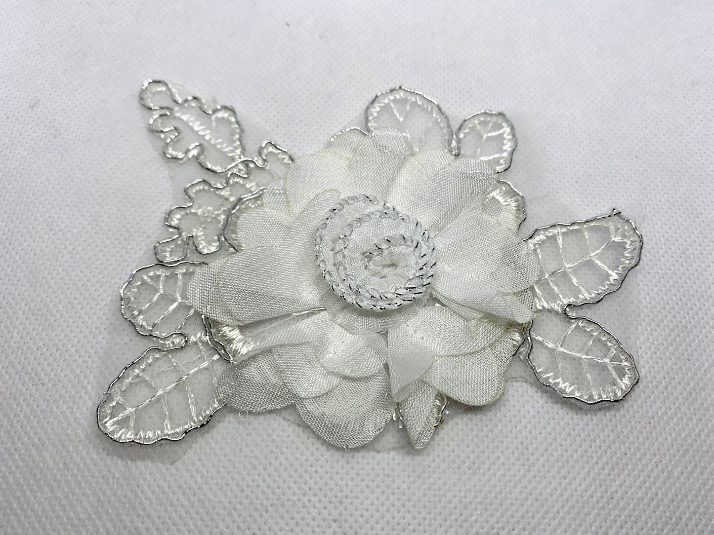 Organza Flower - White #OFW1