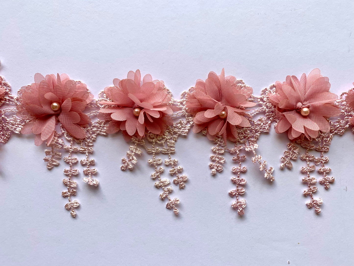 Delicate Dusky Rose Trim -#DFT1