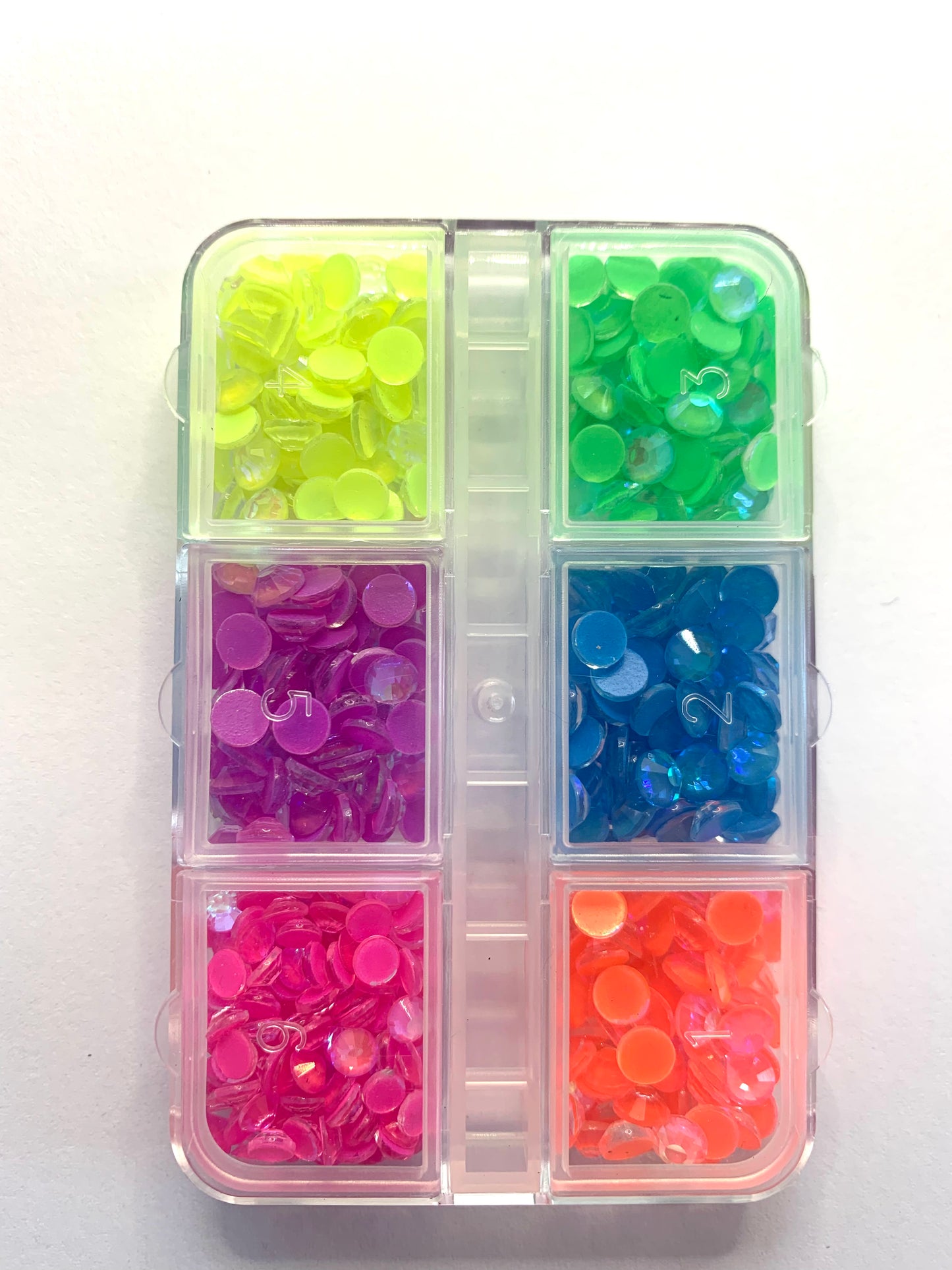Neon AB Glass Diamante Mix