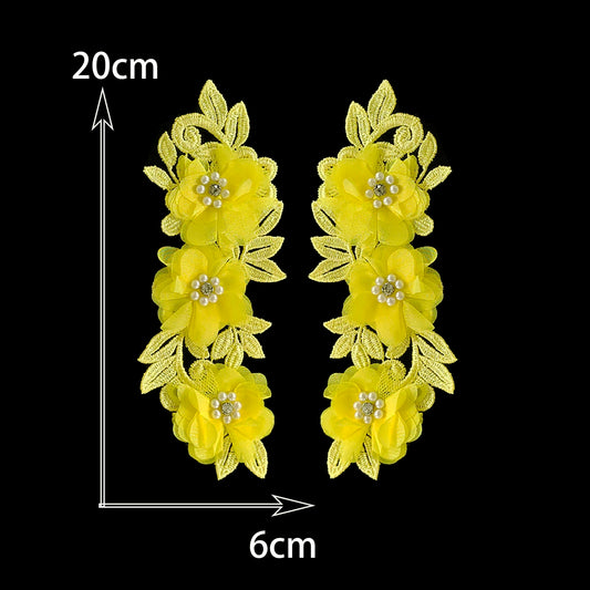 3D Flower Applique SML - 3D#64 - 4 Colours