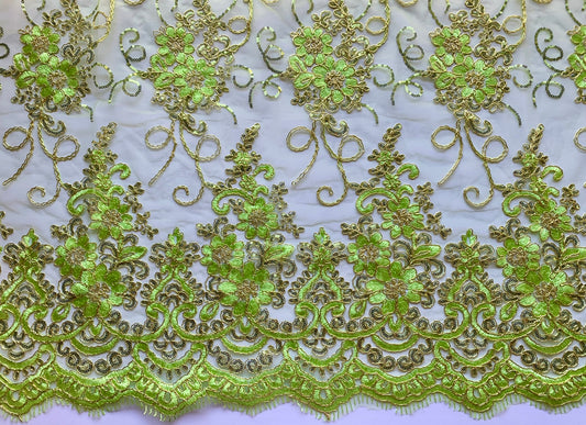 Rani Lace - Lime Green