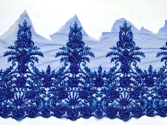 Sapphire Beaded Lace Trim - #1 -BLT#8