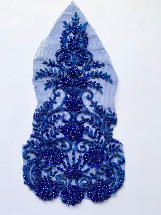 Sapphire Beaded Applique #1 - BL#20