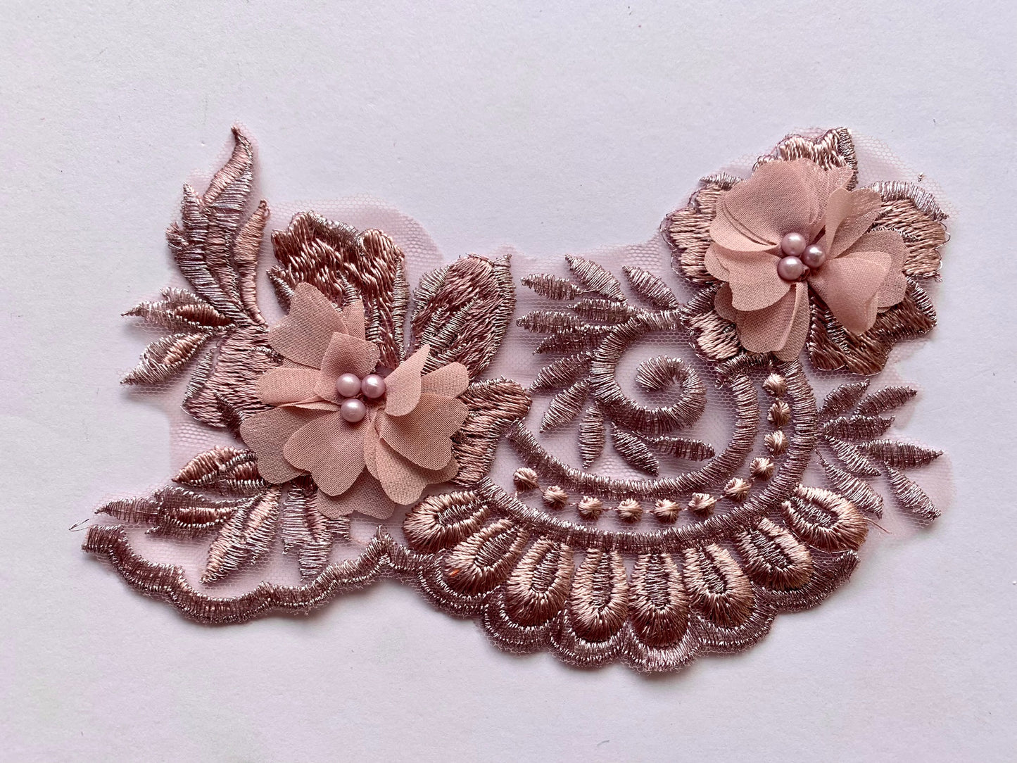 Dusky Pink Applique #6 - N3D#107