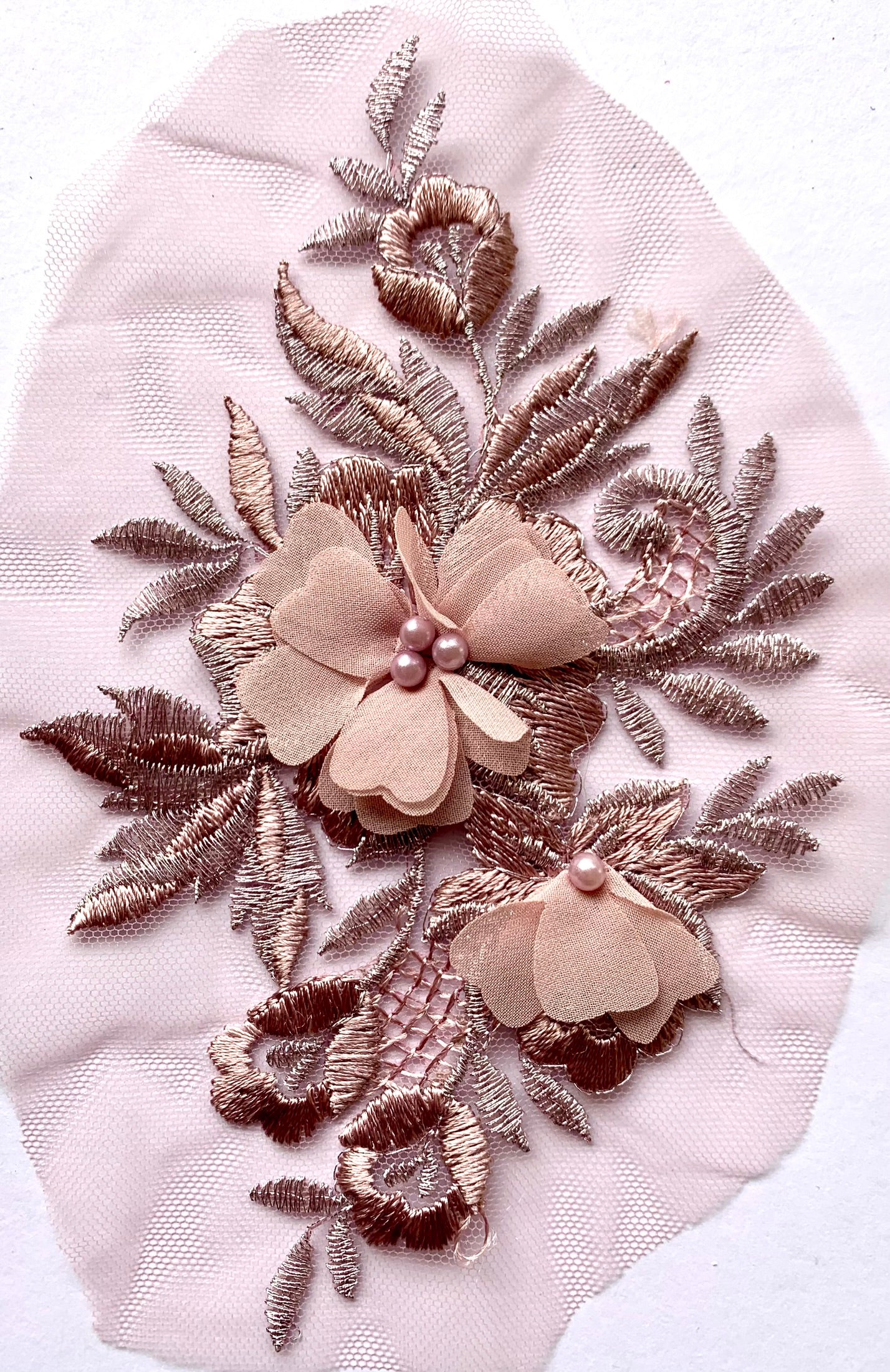 Dusky Pink Applique #5 - 3D#106