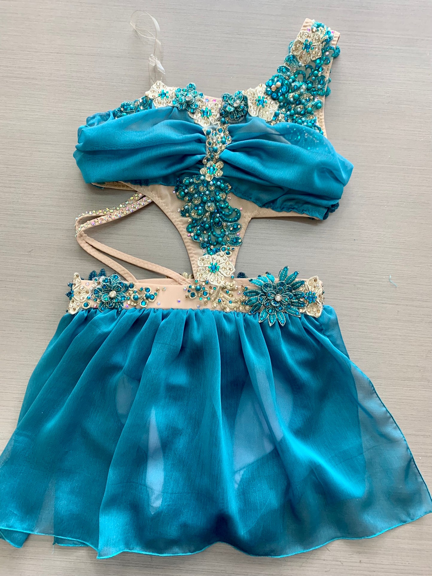 Teal Lyrical 2 piece size 8