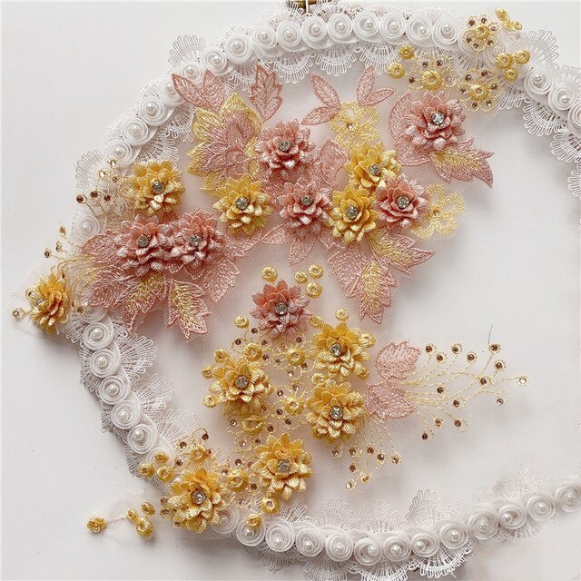 Large Flower Appliques -3D#12 - 5 Colours